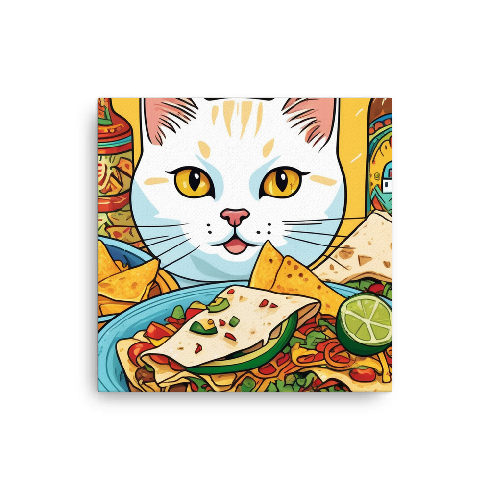 PugMug Custom White Companion Cat Canvas