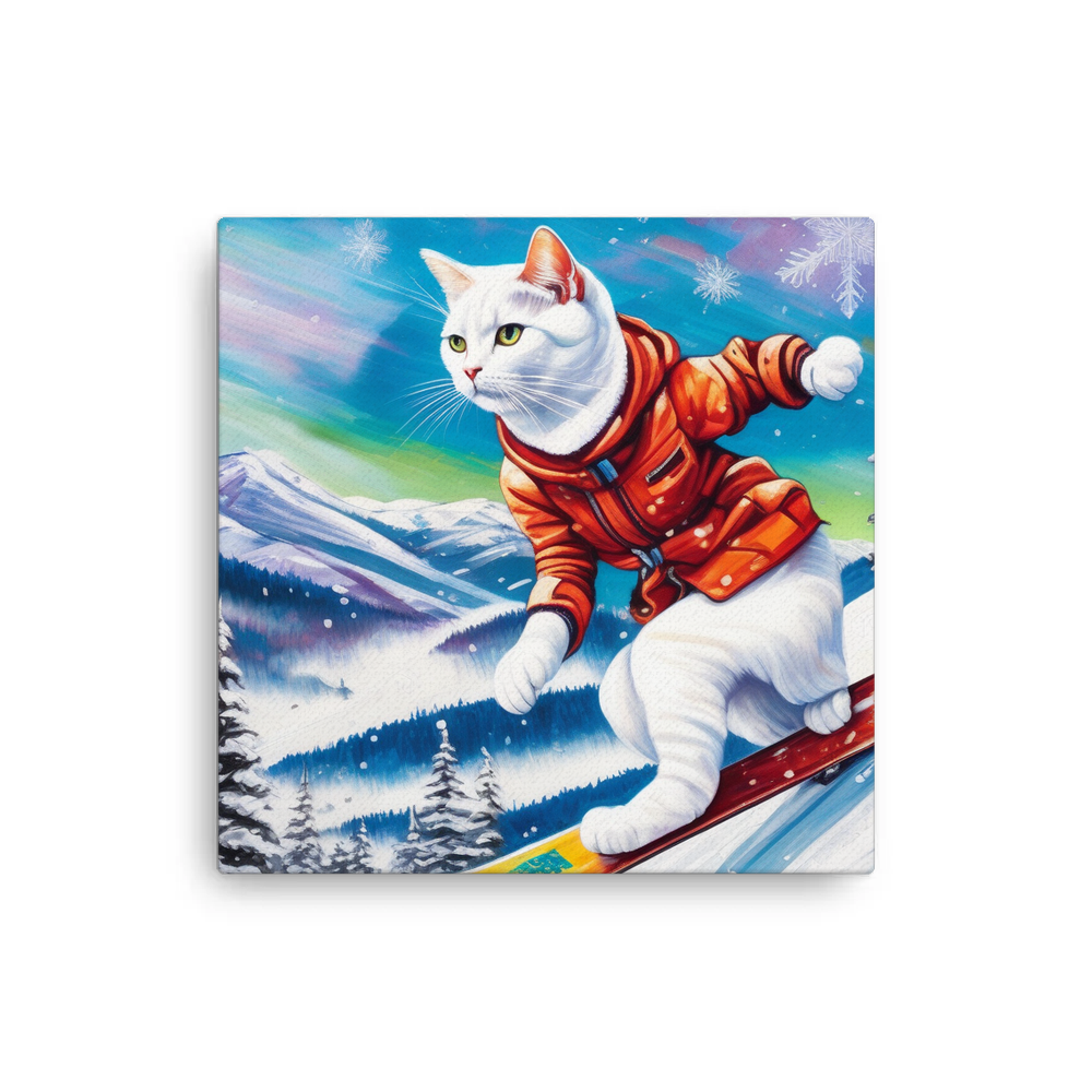PugMug Custom White Companion Cat Canvas