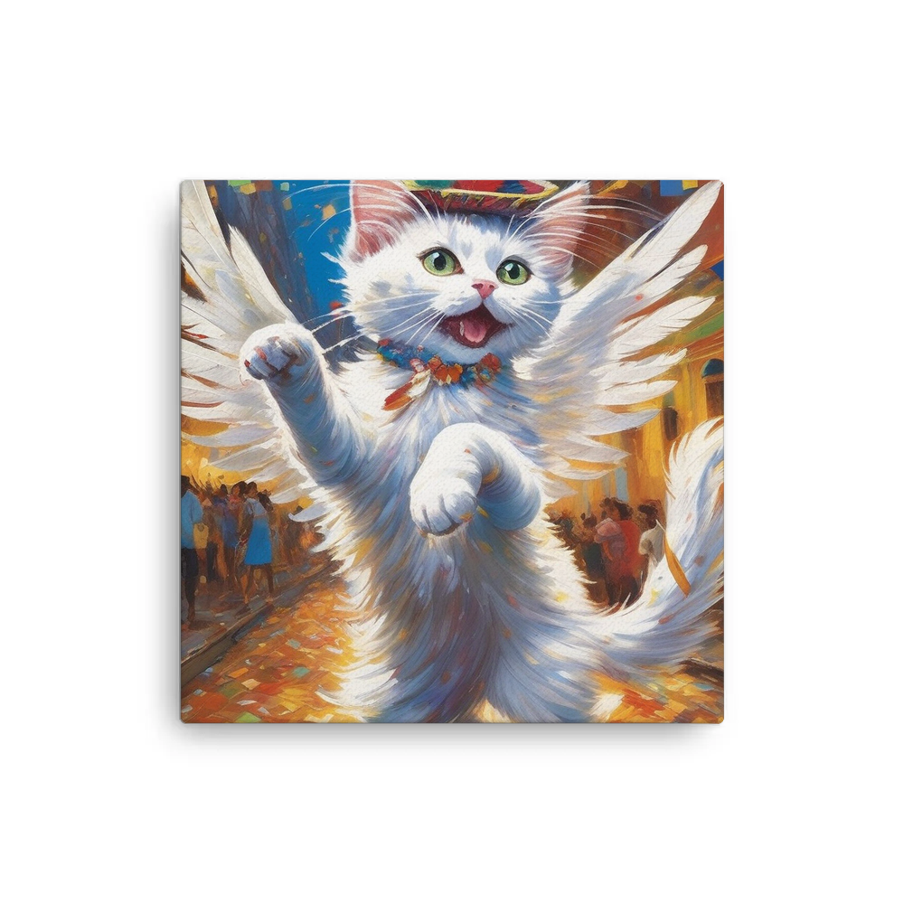PugMug Custom White Companion Cat Canvas