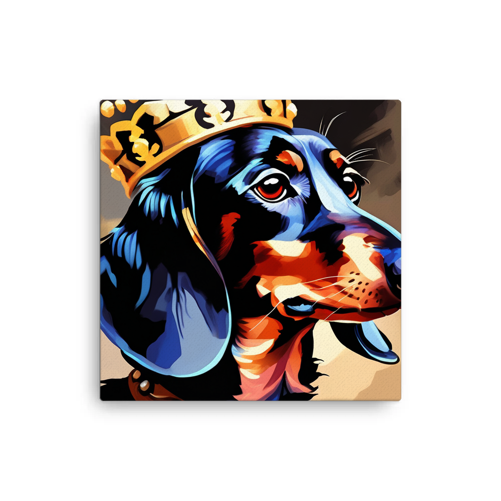 PugMug Custom Black Dachshund Canvas