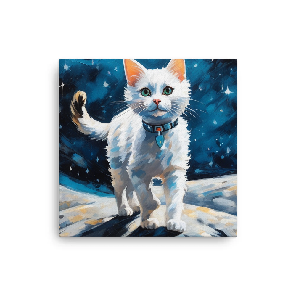 PugMug Custom White Companion Cat Canvas