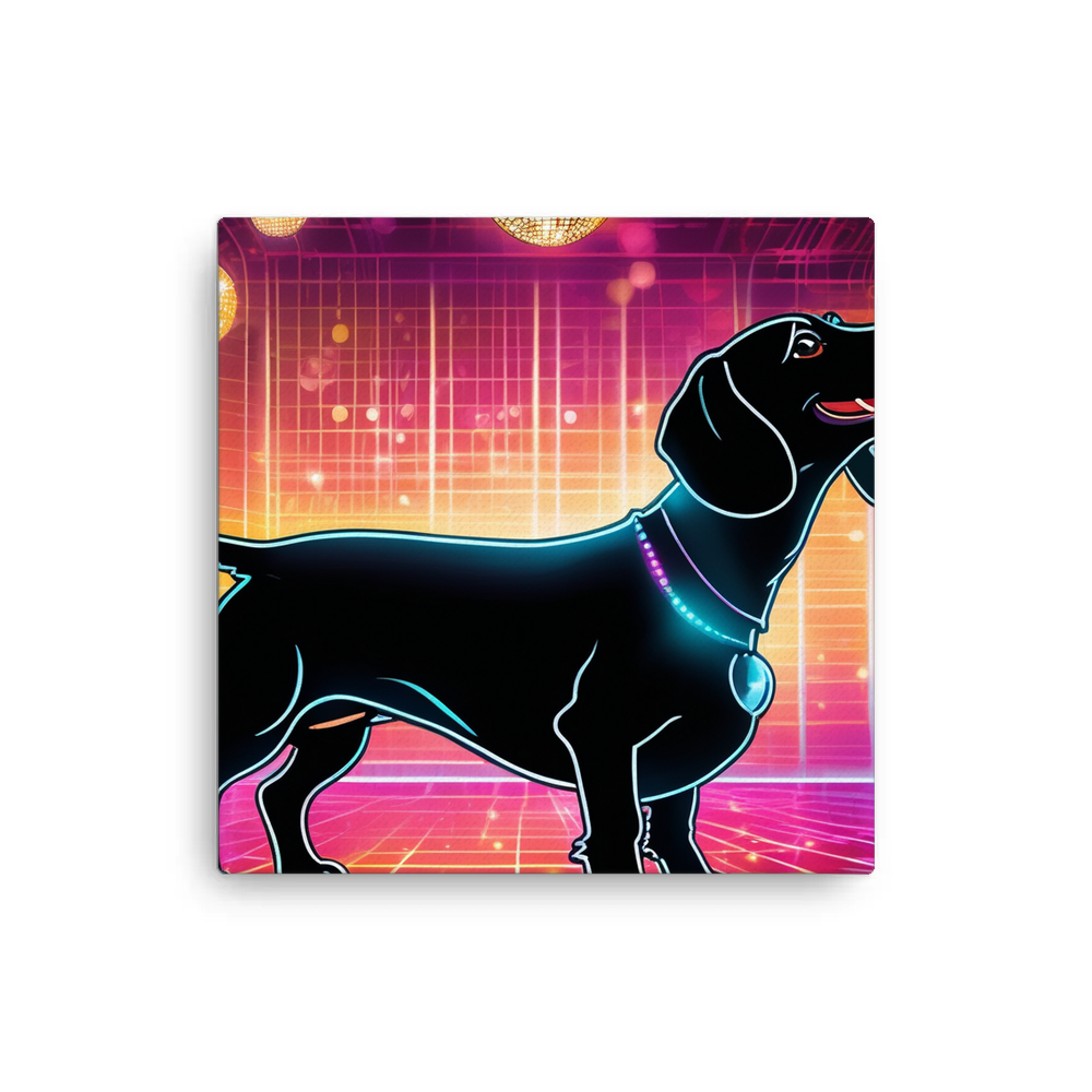 PugMug Custom Black Dachshund Canvas