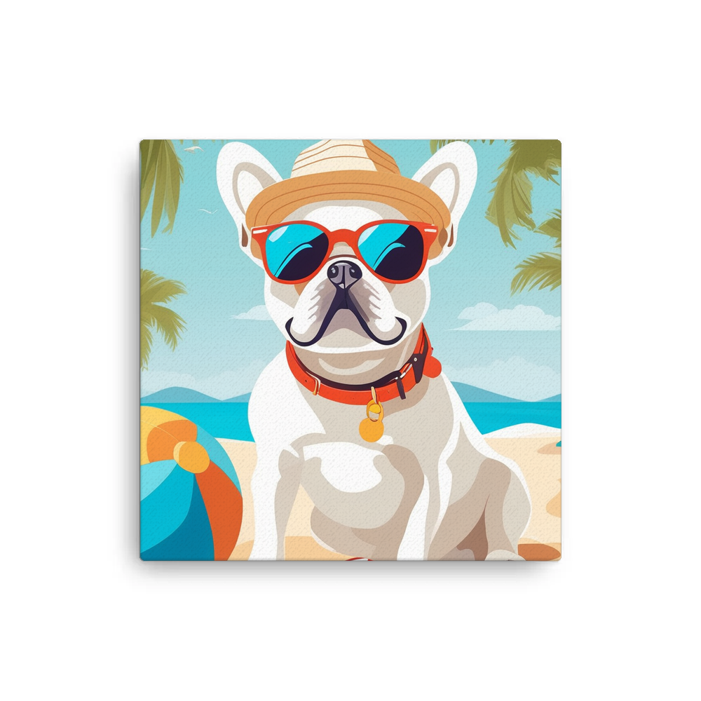 PugMug Custom White French Bulldog Canvas