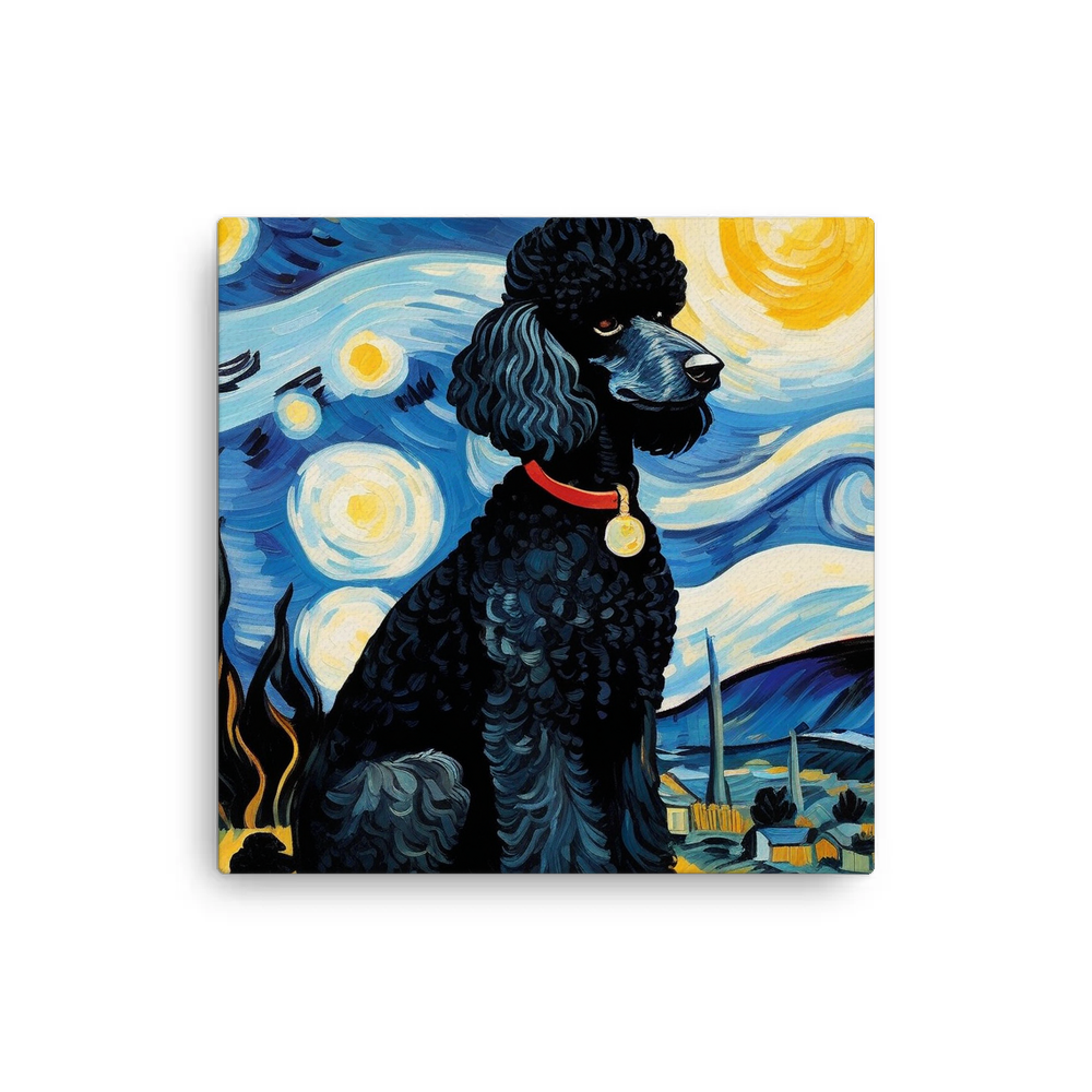 PugMug Custom Black Poodle Canvas