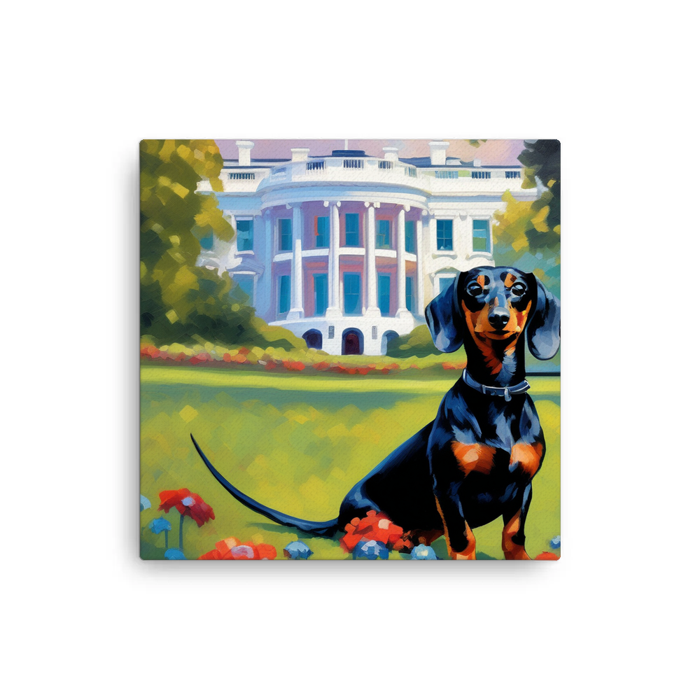 PugMug Custom Black Dachshund Canvas