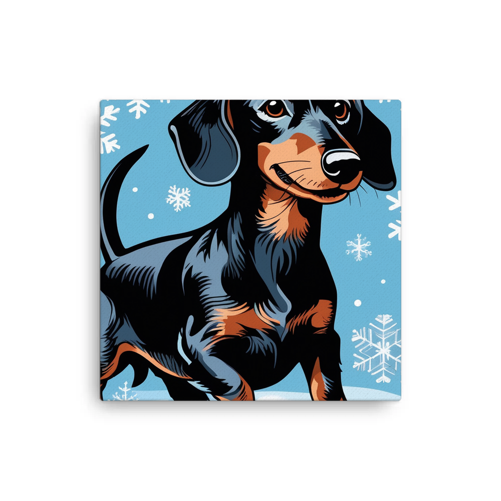 PugMug Custom Black Dachshund Canvas