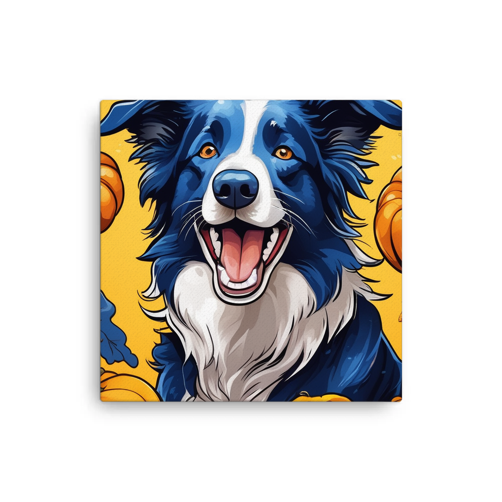 PugMug Custom Blue Merle Border Collie Canvas