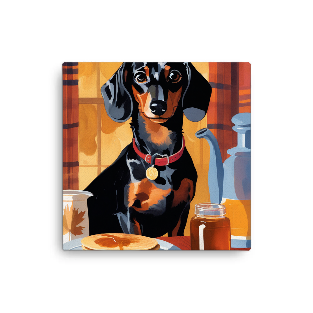 PugMug Custom Black Dachshund Canvas