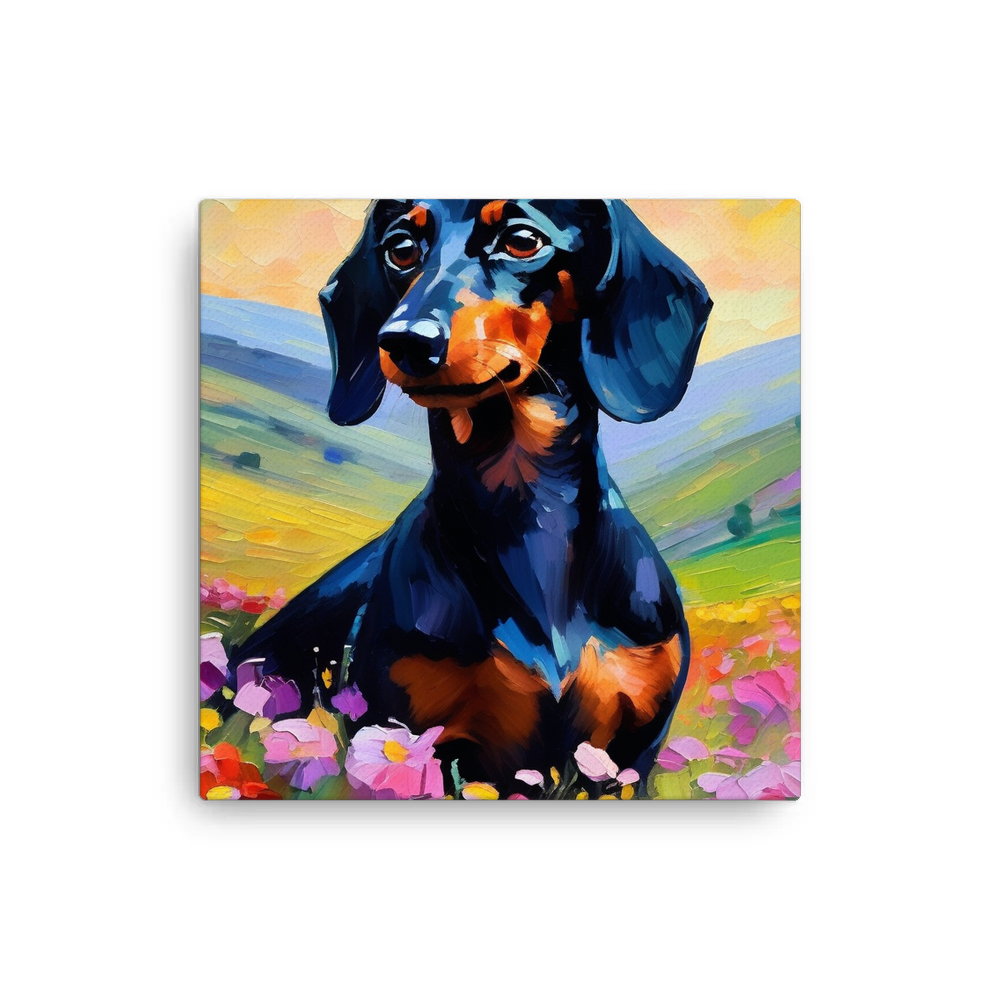 PugMug Custom Black Dachshund Canvas