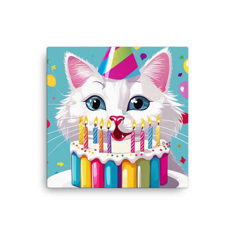 PugMug Custom White Companion Cat Canvas