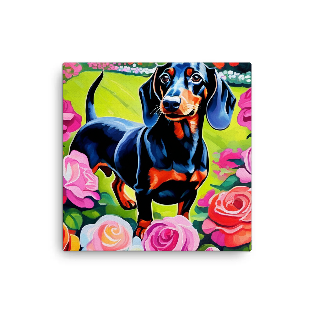 PugMug Custom Black Dachshund Canvas