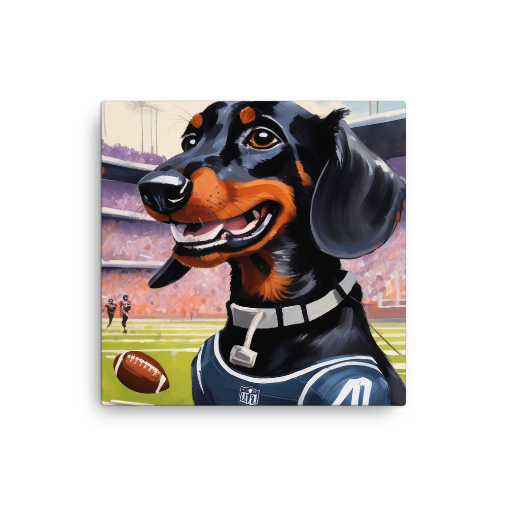 PugMug Custom Black Dachshund Canvas