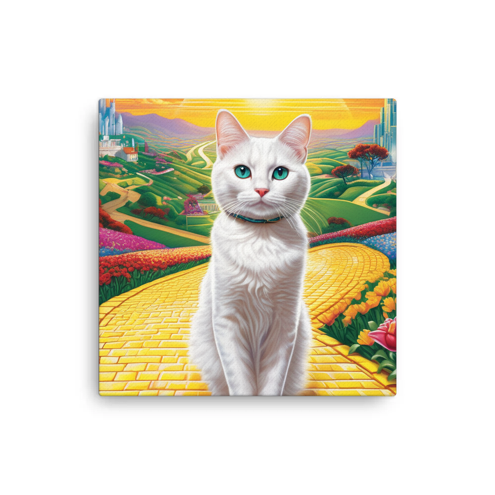 PugMug Custom White Companion Cat Canvas