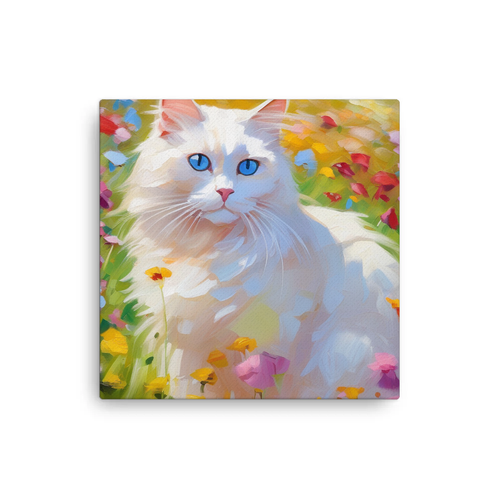 PugMug Custom White Ragdoll Cat Canvas