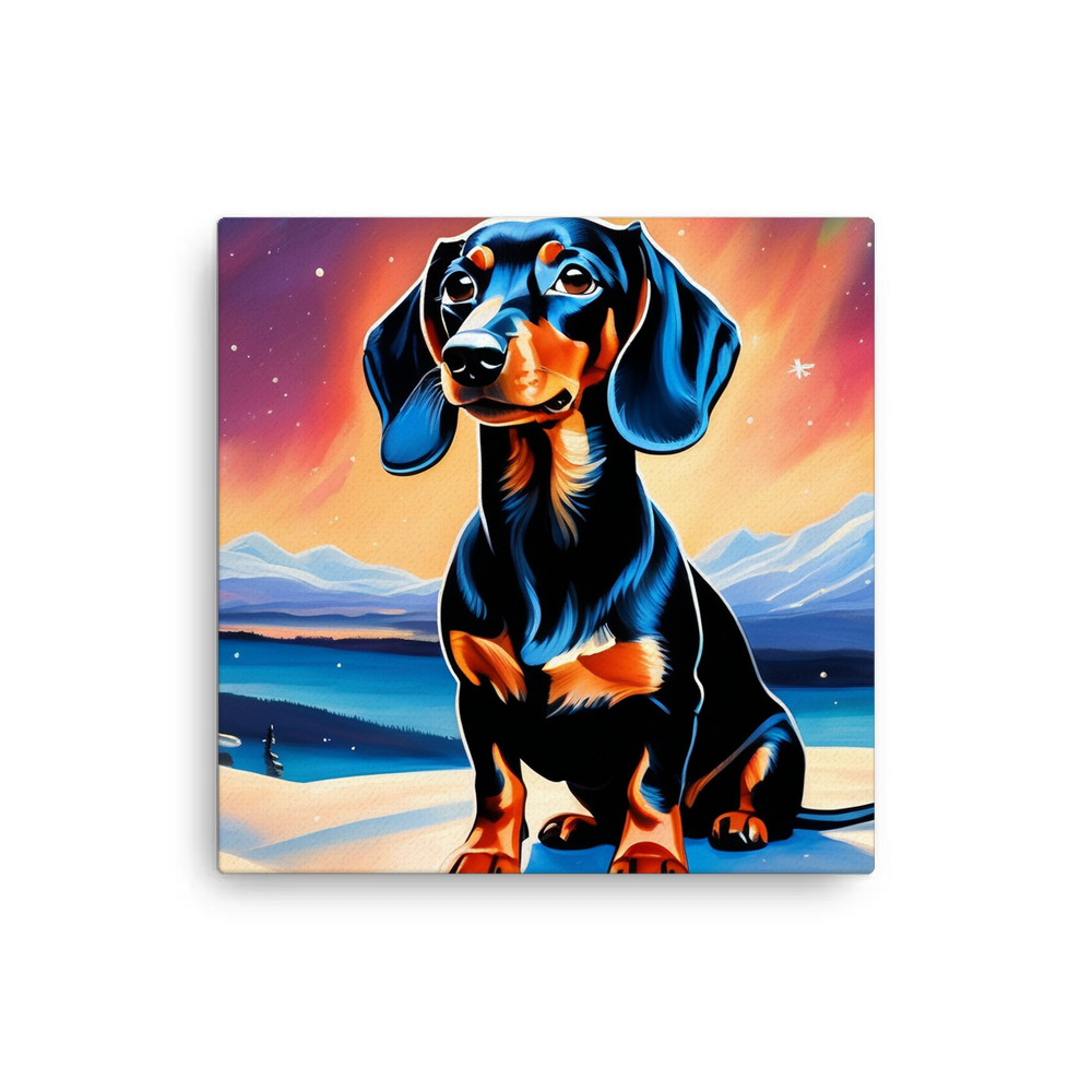 PugMug Custom Black Dachshund Canvas
