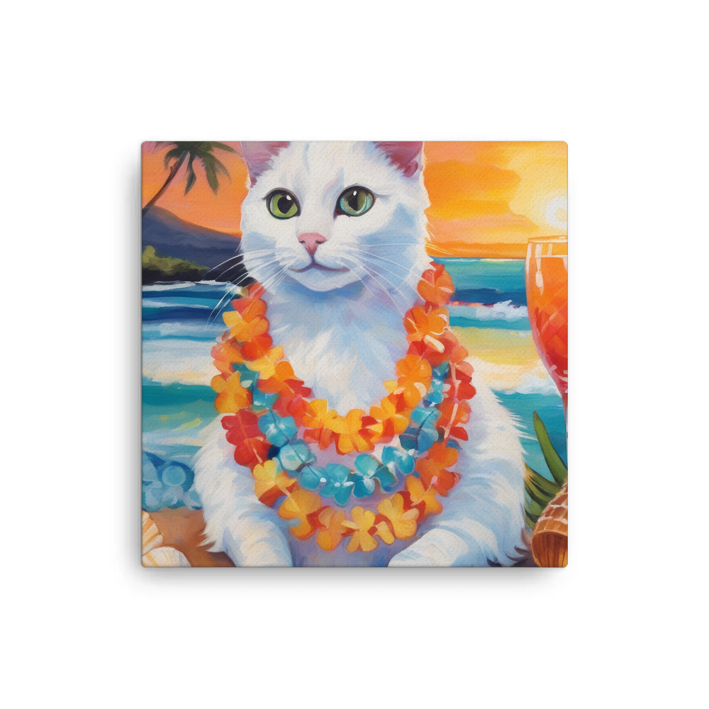 PugMug Custom White Companion Cat Canvas