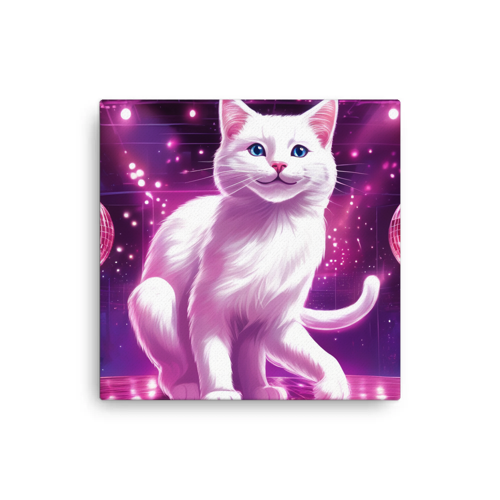 PugMug Custom White Companion Cat Canvas