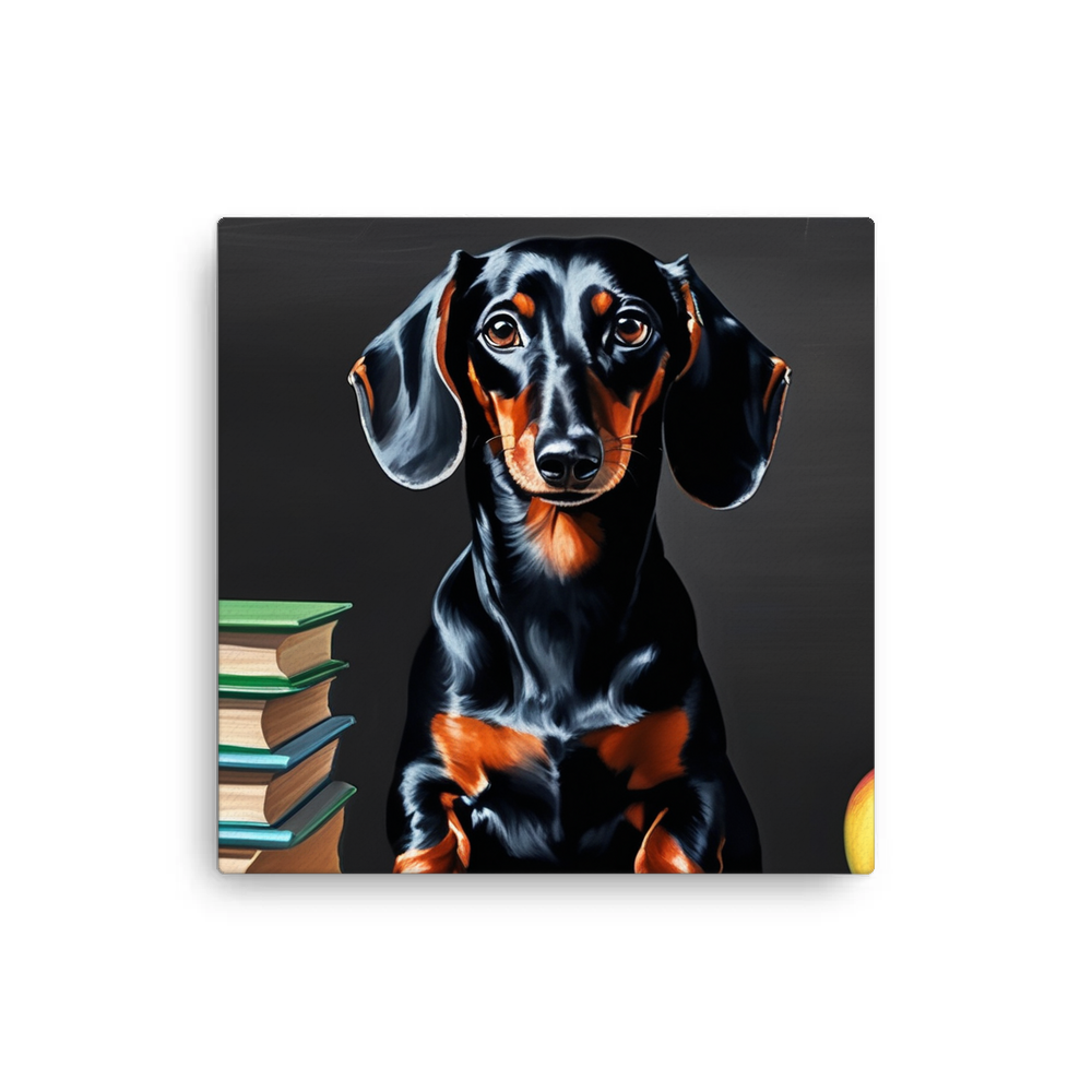 PugMug Custom Black Dachshund Canvas