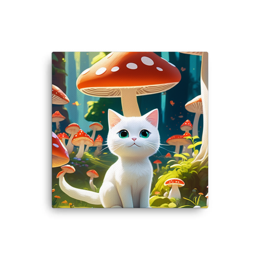 PugMug Custom White Companion Cat Canvas