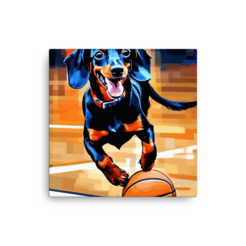 PugMug Custom Black Dachshund Canvas