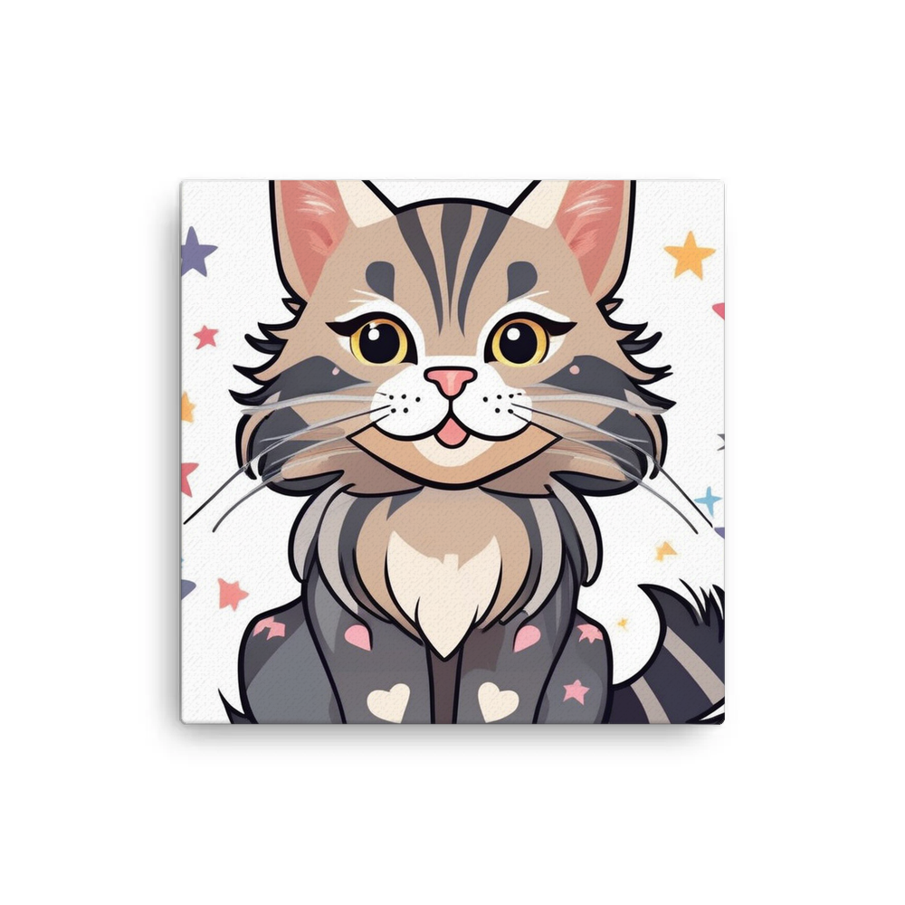 PugMug Custom Tabby Maine Coon Cat Canvas