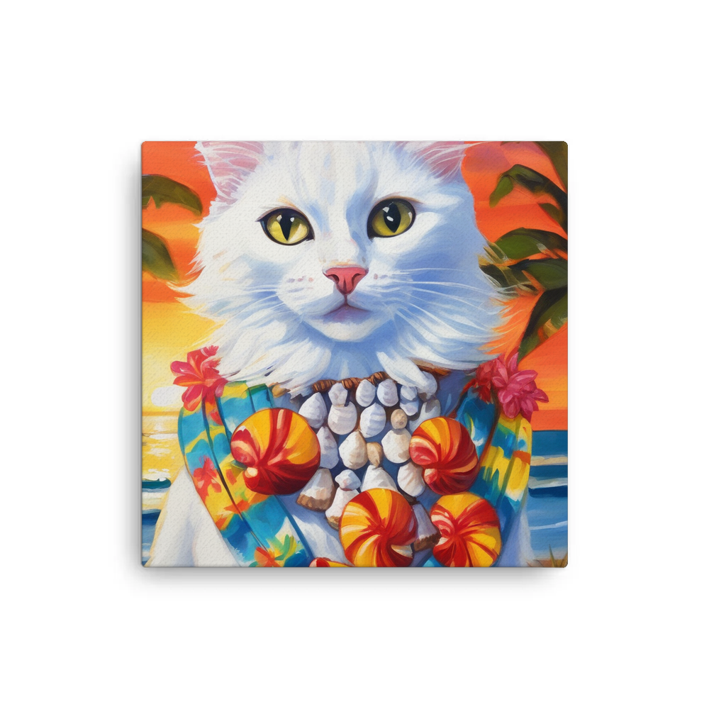 PugMug Custom White Companion Cat Canvas