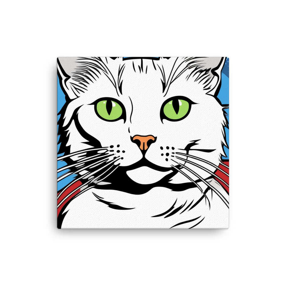 PugMug Custom White Companion Cat Canvas