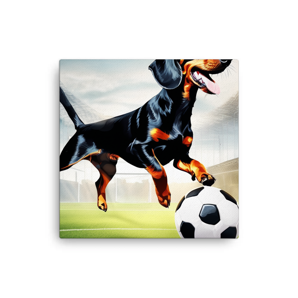 PugMug Custom Black Dachshund Canvas