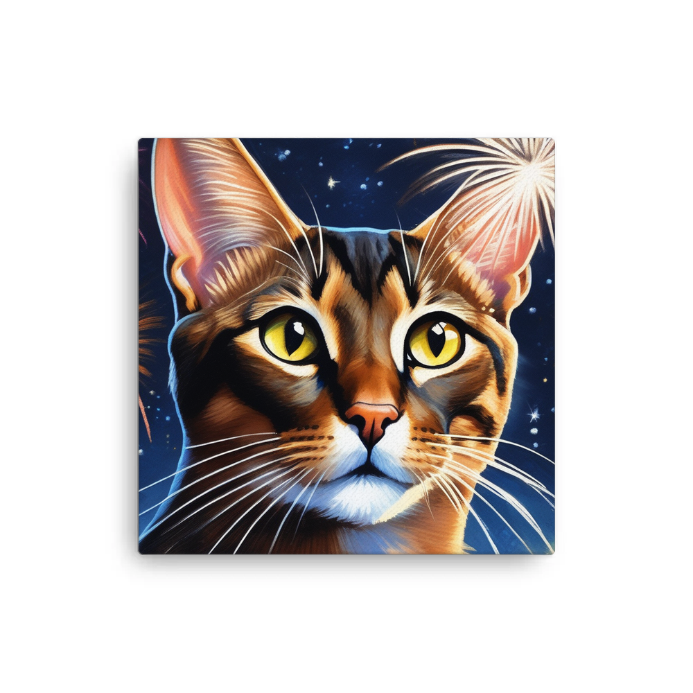 PugMug Custom Tabby Abyssinian Cat Canvas