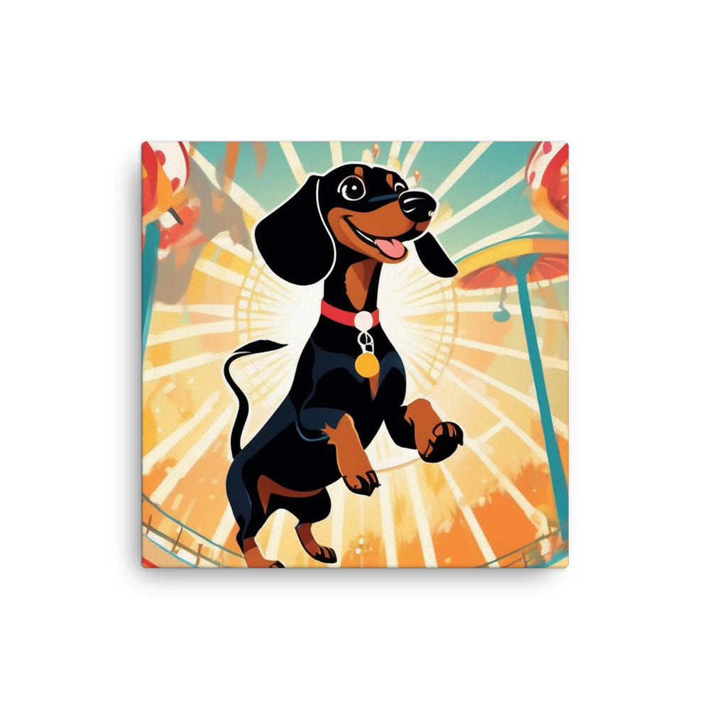 PugMug Custom Black Dachshund Canvas