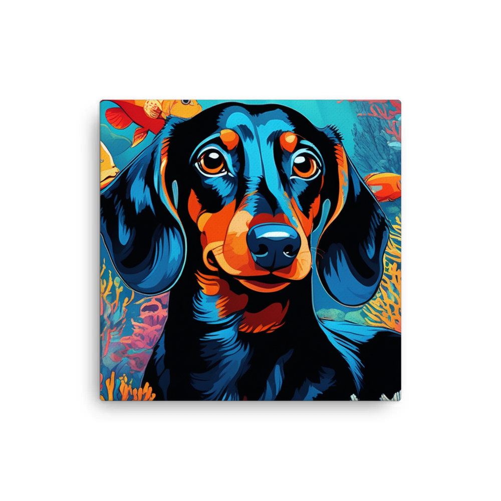 PugMug Custom Black Dachshund Canvas