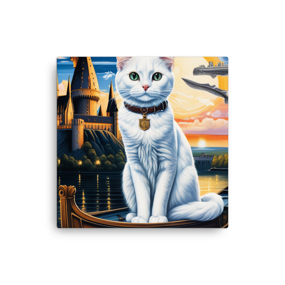 PugMug Custom White Companion Cat Canvas