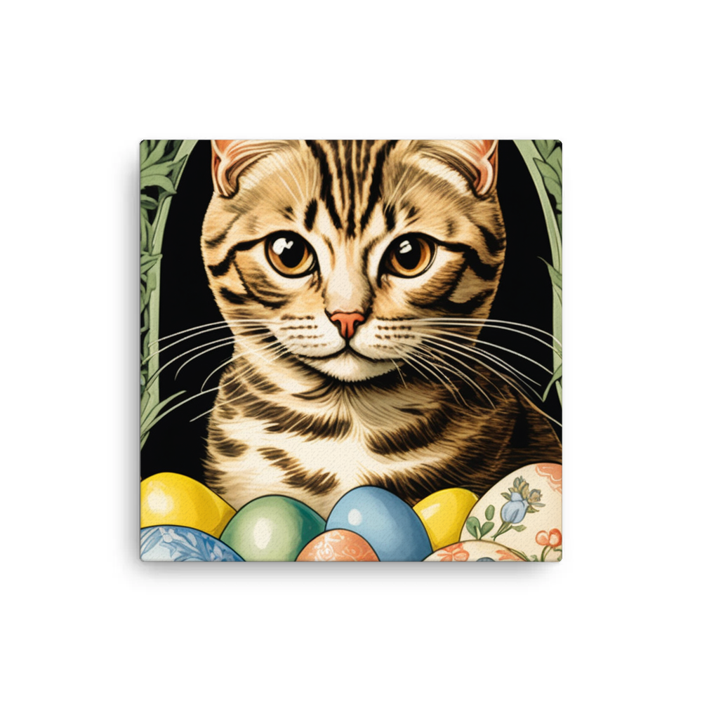 PugMug Custom Tabby Scottish Fold Cat Canvas