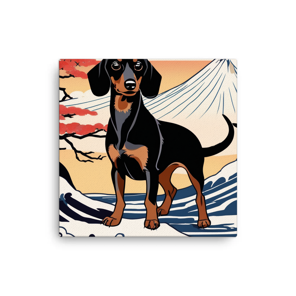PugMug Custom Black Dachshund Canvas