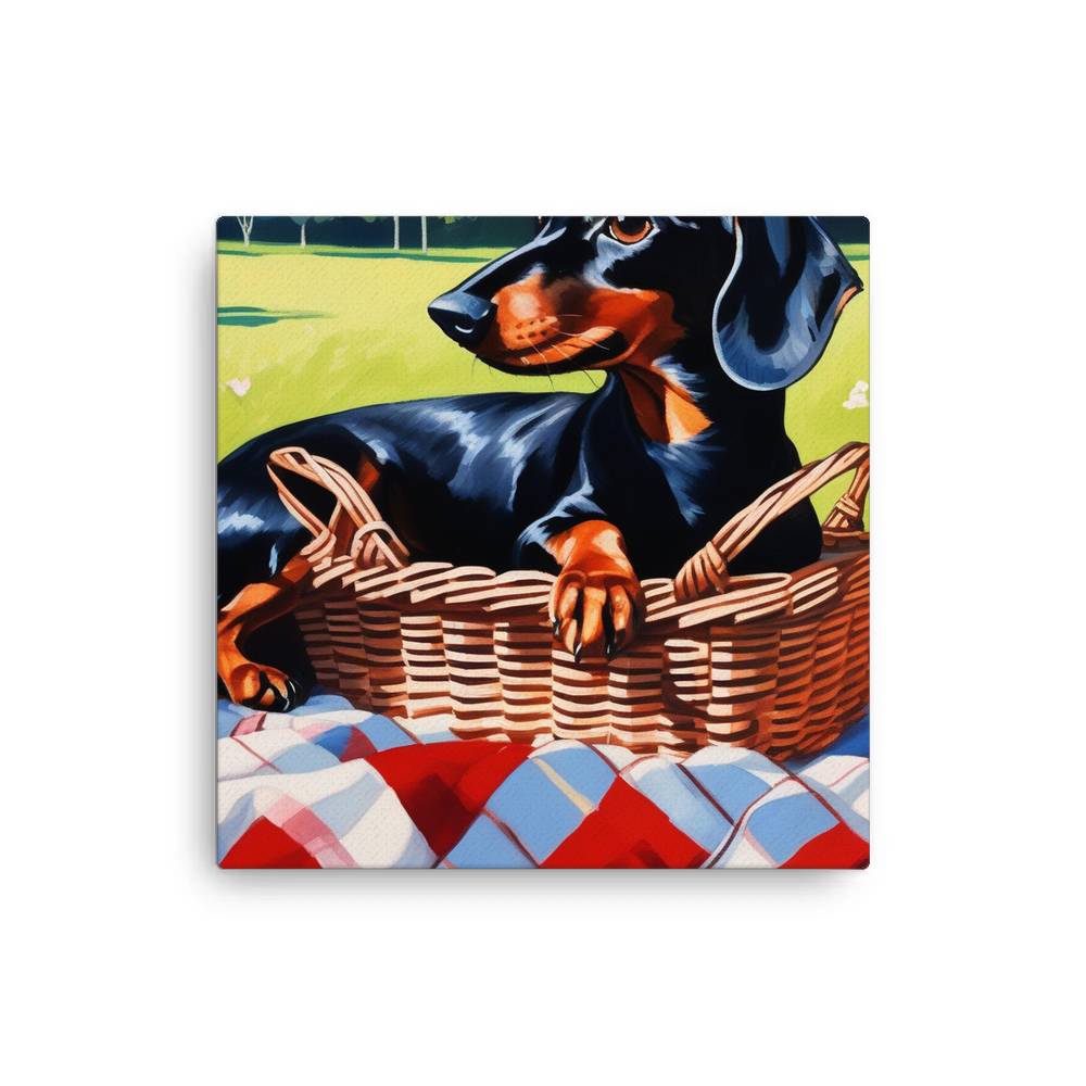 PugMug Custom Black Dachshund Canvas