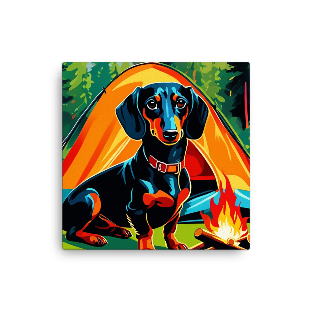 PugMug Custom Black Dachshund Canvas