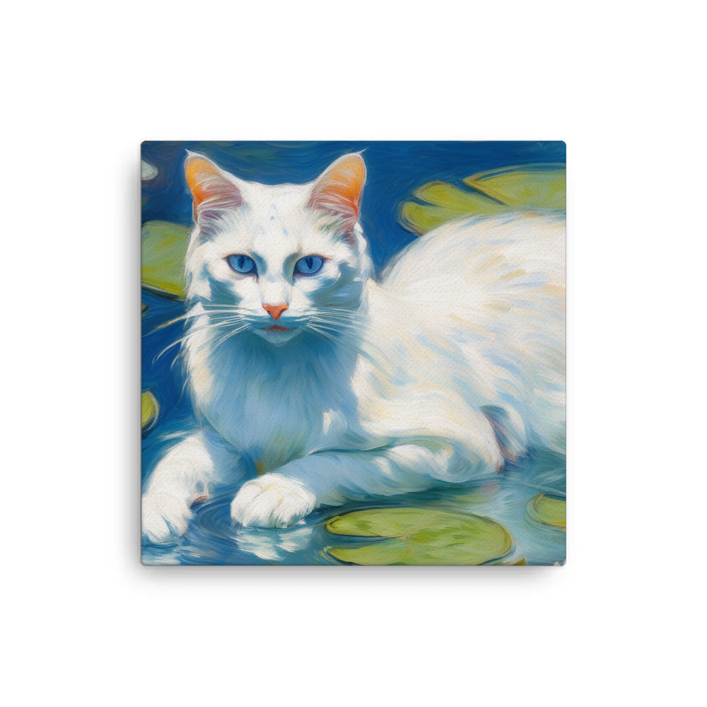 PugMug Custom White Companion Cat Canvas