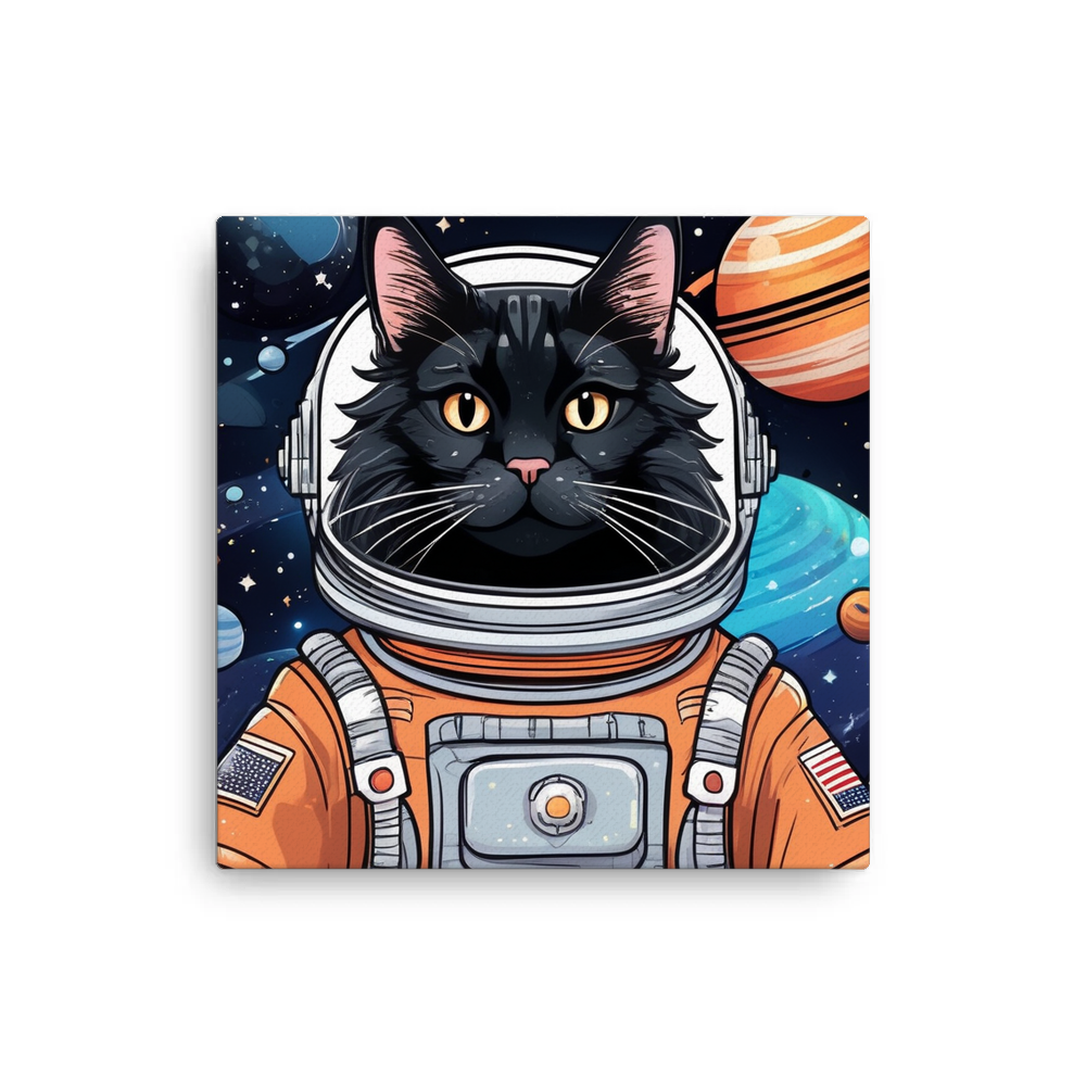 PugMug Custom Black Maine Coon Cat Canvas