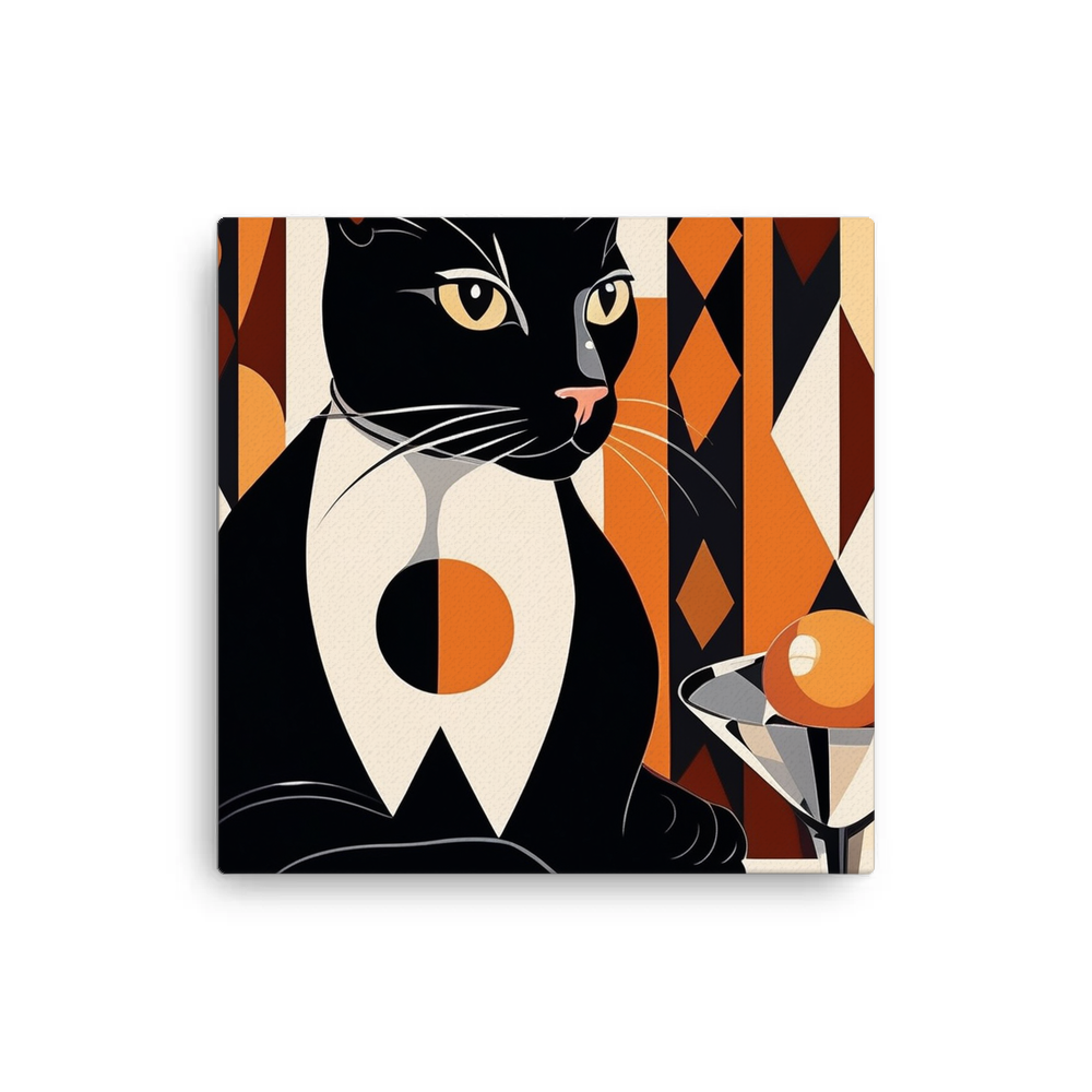 PugMug Custom Black Companion Cat Canvas