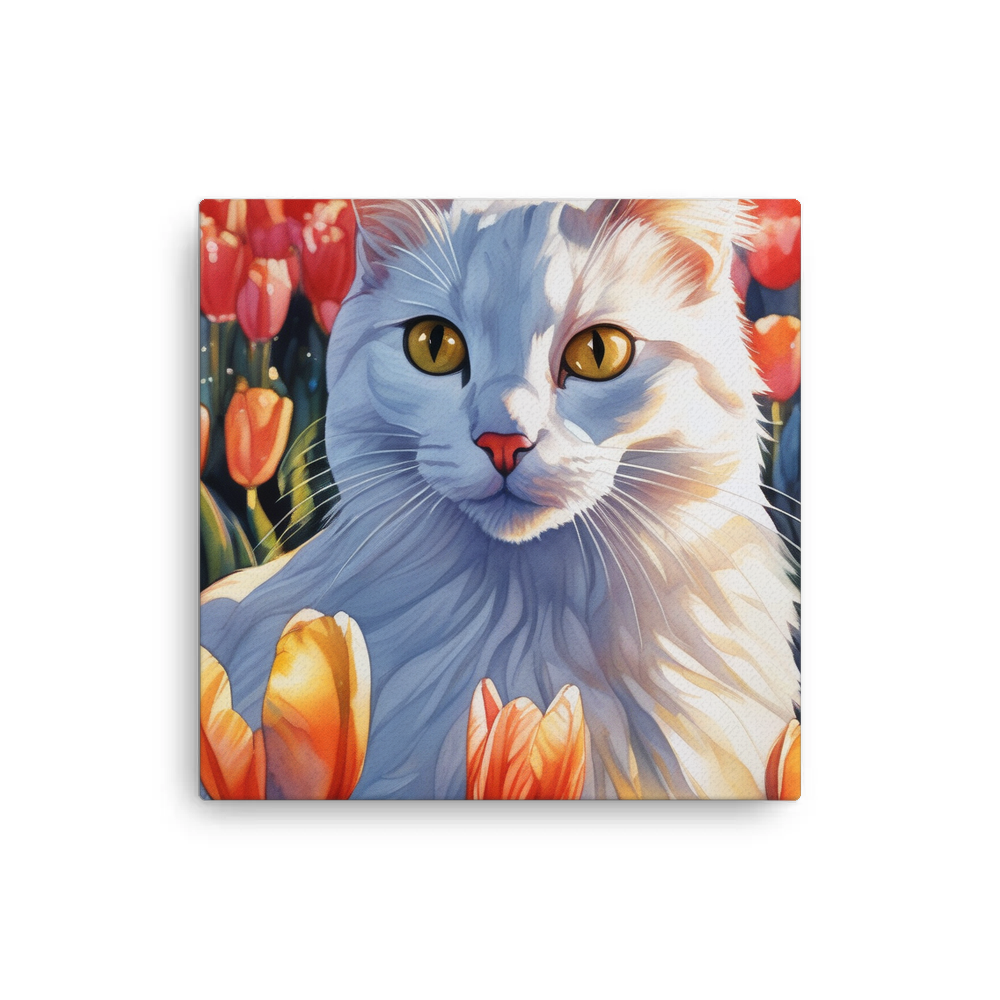 PugMug Custom White Companion Cat Canvas