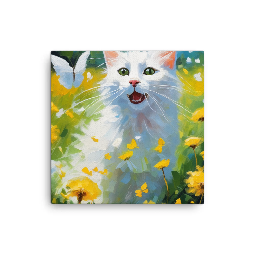 PugMug Custom White Companion Cat Canvas