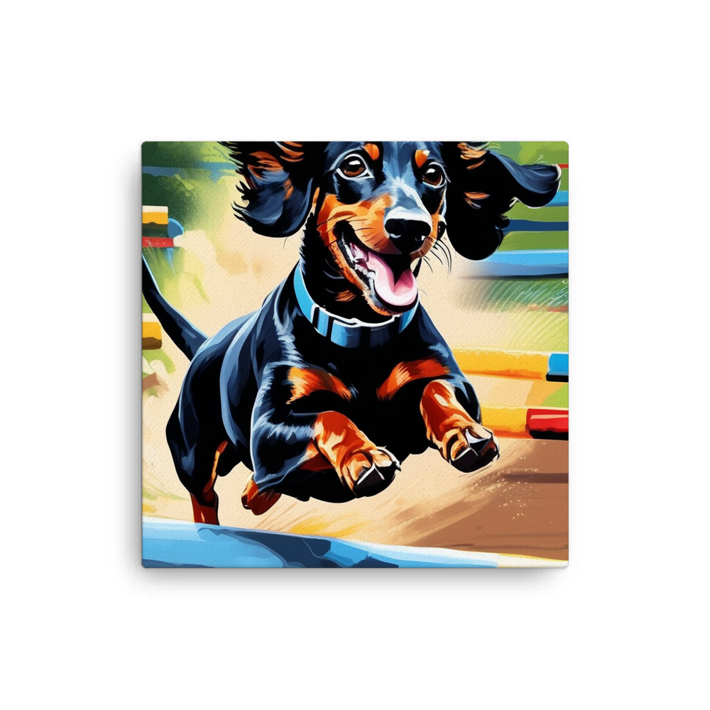 PugMug Custom Black Dachshund Canvas
