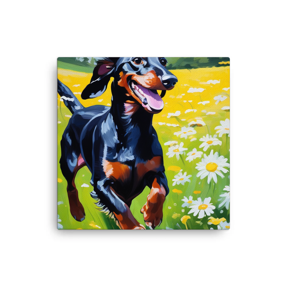 PugMug Custom Black Dachshund Canvas