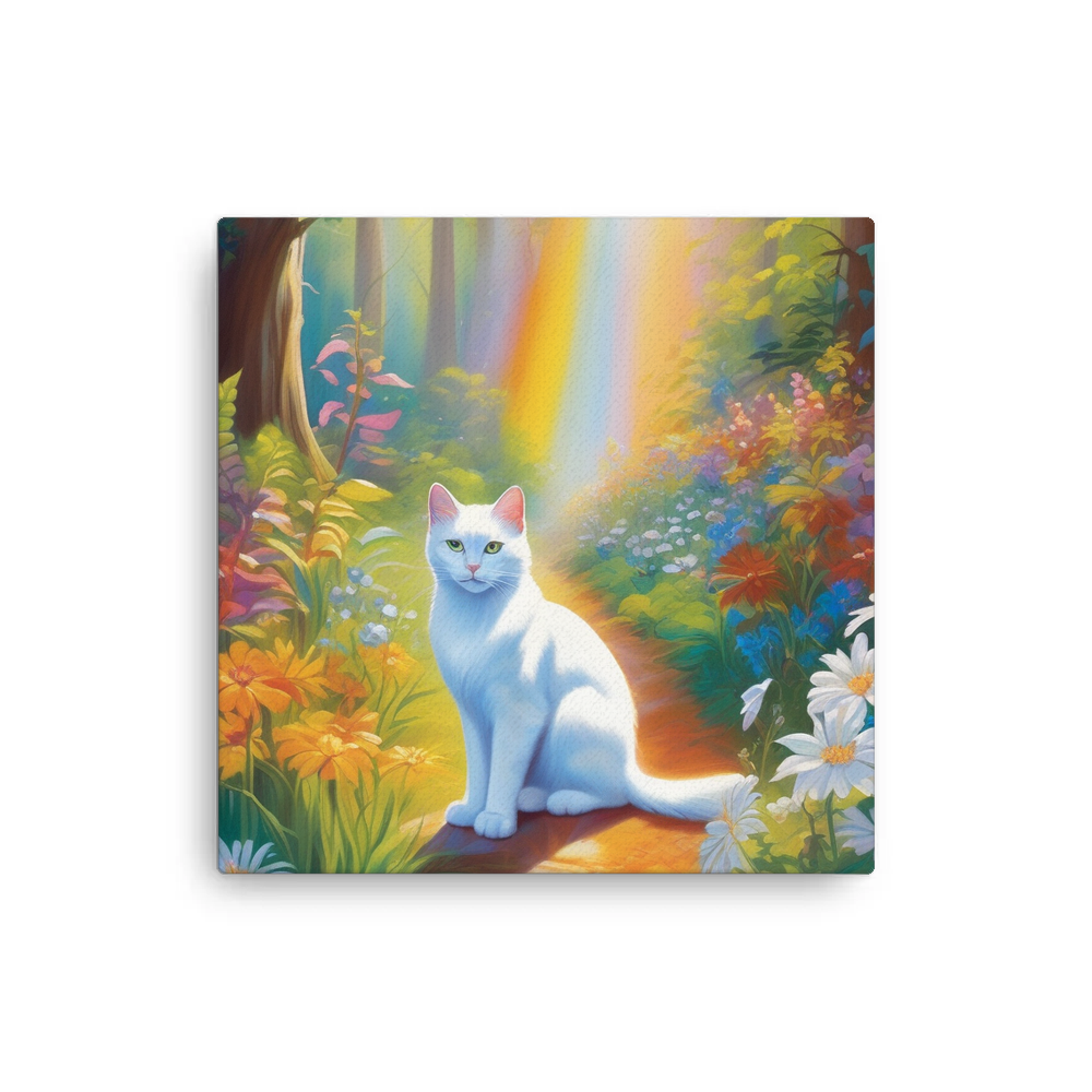 PugMug Custom White Companion Cat Canvas