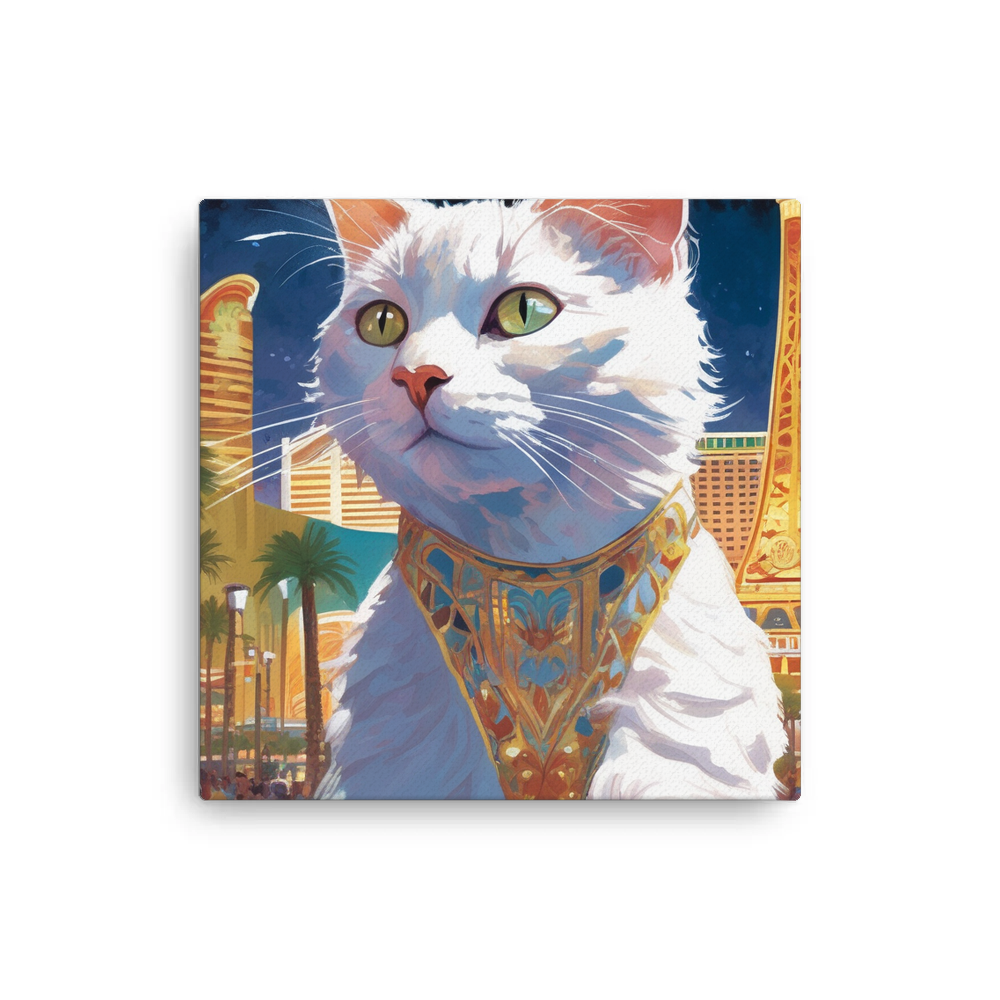 PugMug Custom White Companion Cat Canvas