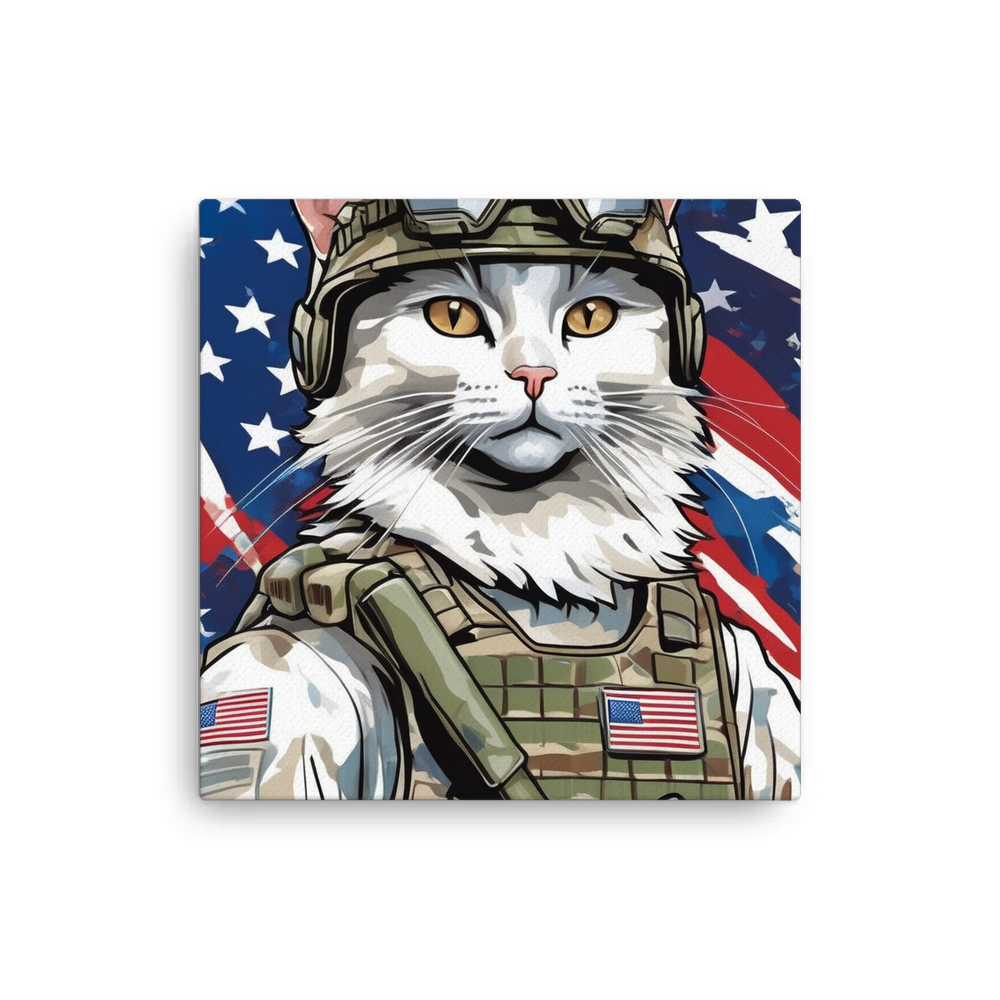 PugMug Custom White Companion Cat Canvas