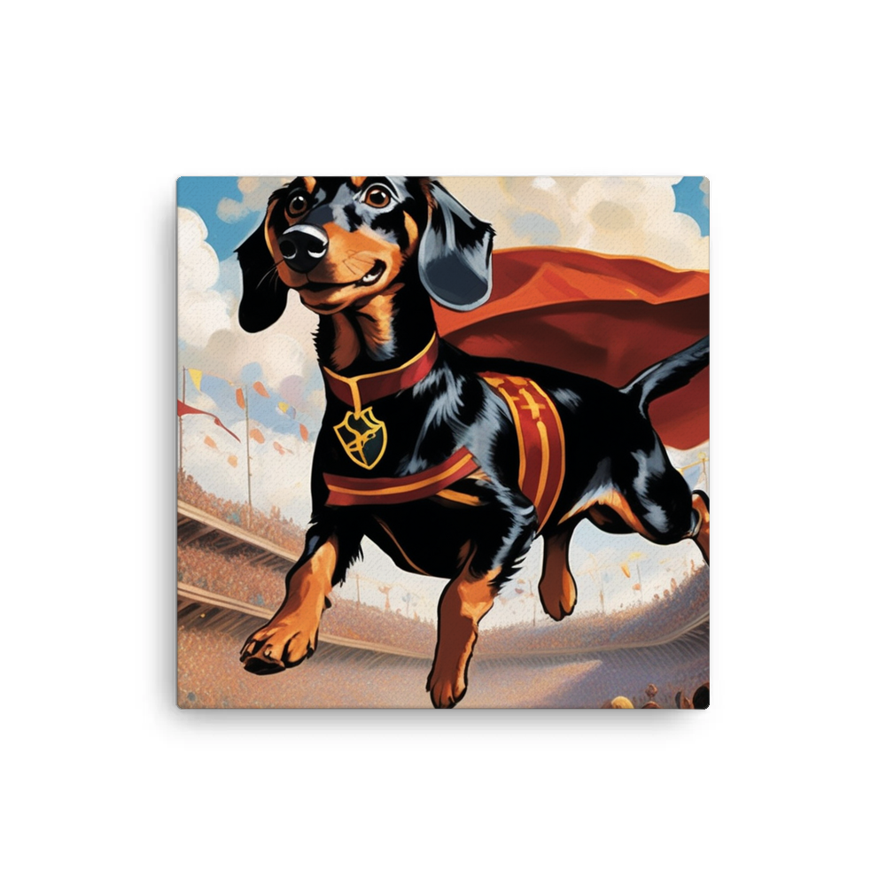 PugMug Custom Black Dachshund Canvas