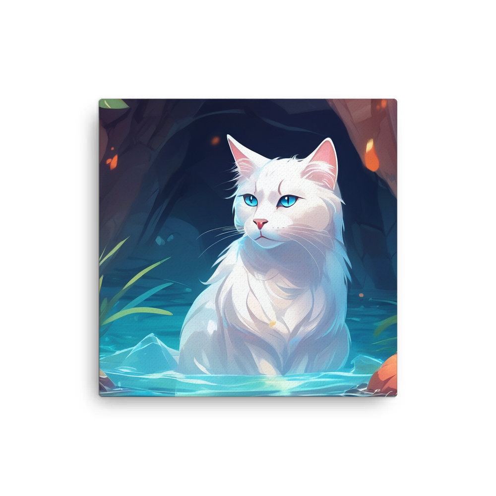 PugMug Custom White Companion Cat Canvas