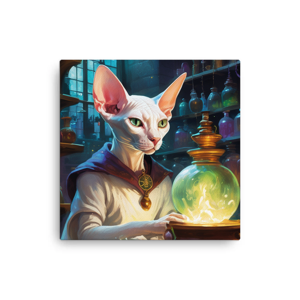 PugMug Custom White Sphynx Cat Canvas