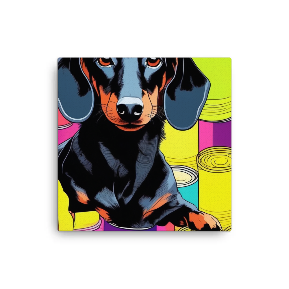 PugMug Custom Black Dachshund Canvas